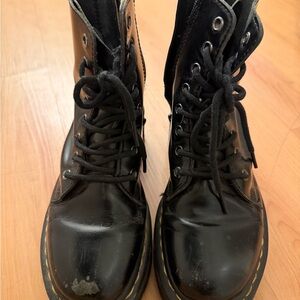 Dr. Martens Black Leather Jadon Platform Boots